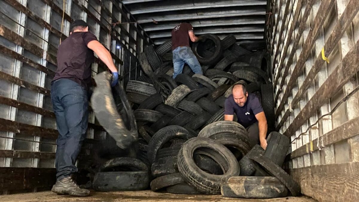Governo de Morro da Fumaça encaminha mais de 600 pneus para destinação correta