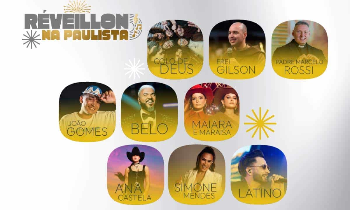 Réveillon da Paulista terá 14 horas de shows, com presenças de Ana Castela, Simone Mendes, João Gomes, Frei Gilson e muito mais