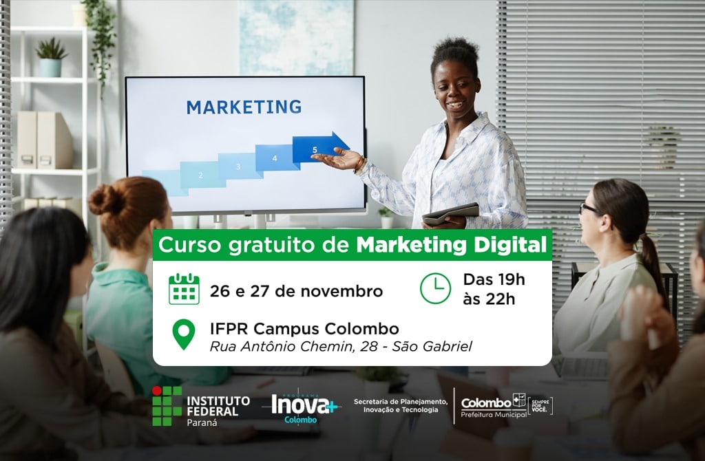 Prefeitura promove curso gratuito de Marketing Digital – Prefeitura Municipal de Colombo