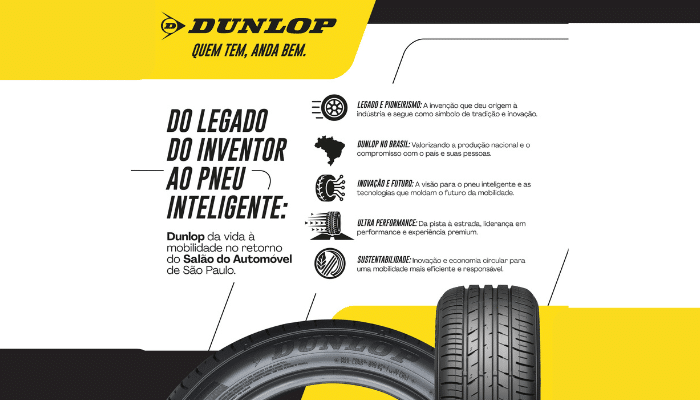 Do legado Dunlop ao pneu inteligente no retorno do Salão do Automóvel