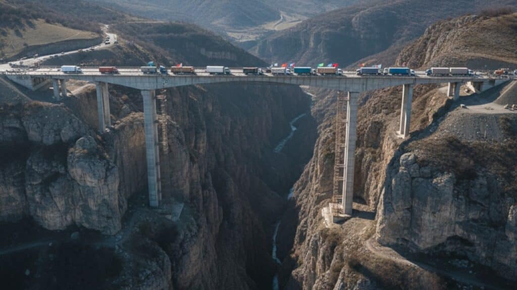Ponte no leste do Cazaquistão