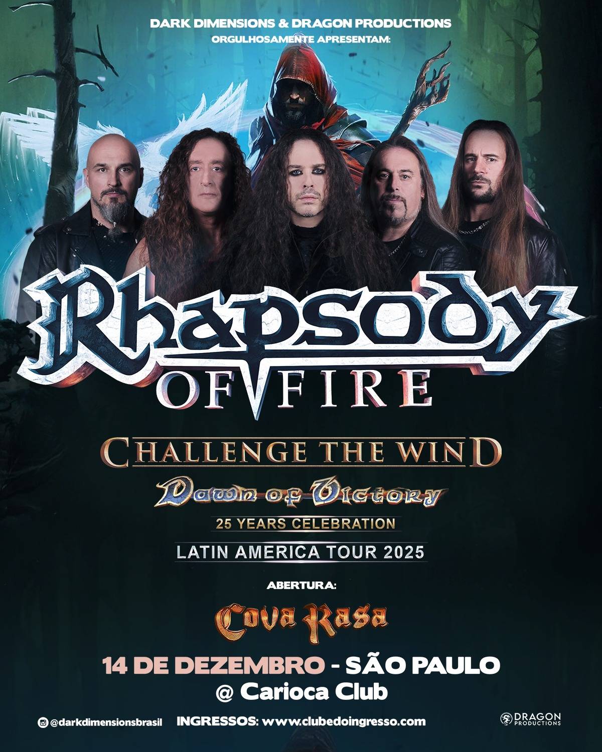 Rhapsody of Fire anuncia shows no Brasil