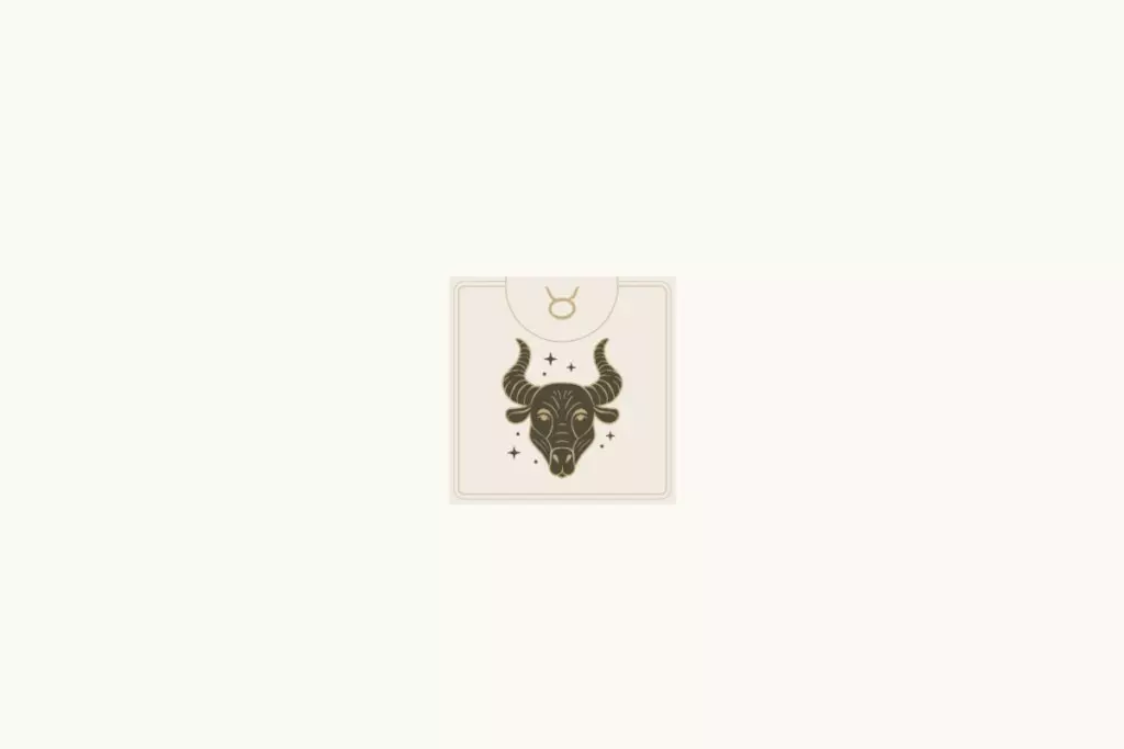 Ilustração de um touro com o símbolo do signo de Touro