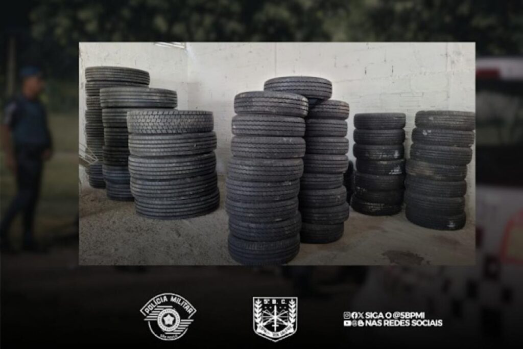 Polícia recupera 67 pneus roubados e apreende motos em Taubaté