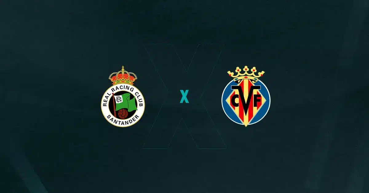 Escudos de Racing Santander x Villarreal, que se enfrentam pela Copa do Rei