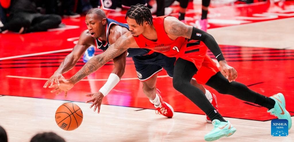 Portland Trail Blazers vs. Los Angeles Clippers-Xinhua