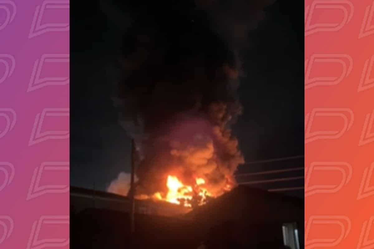 incêndio destrói empresa de pneus em Rondonópolis