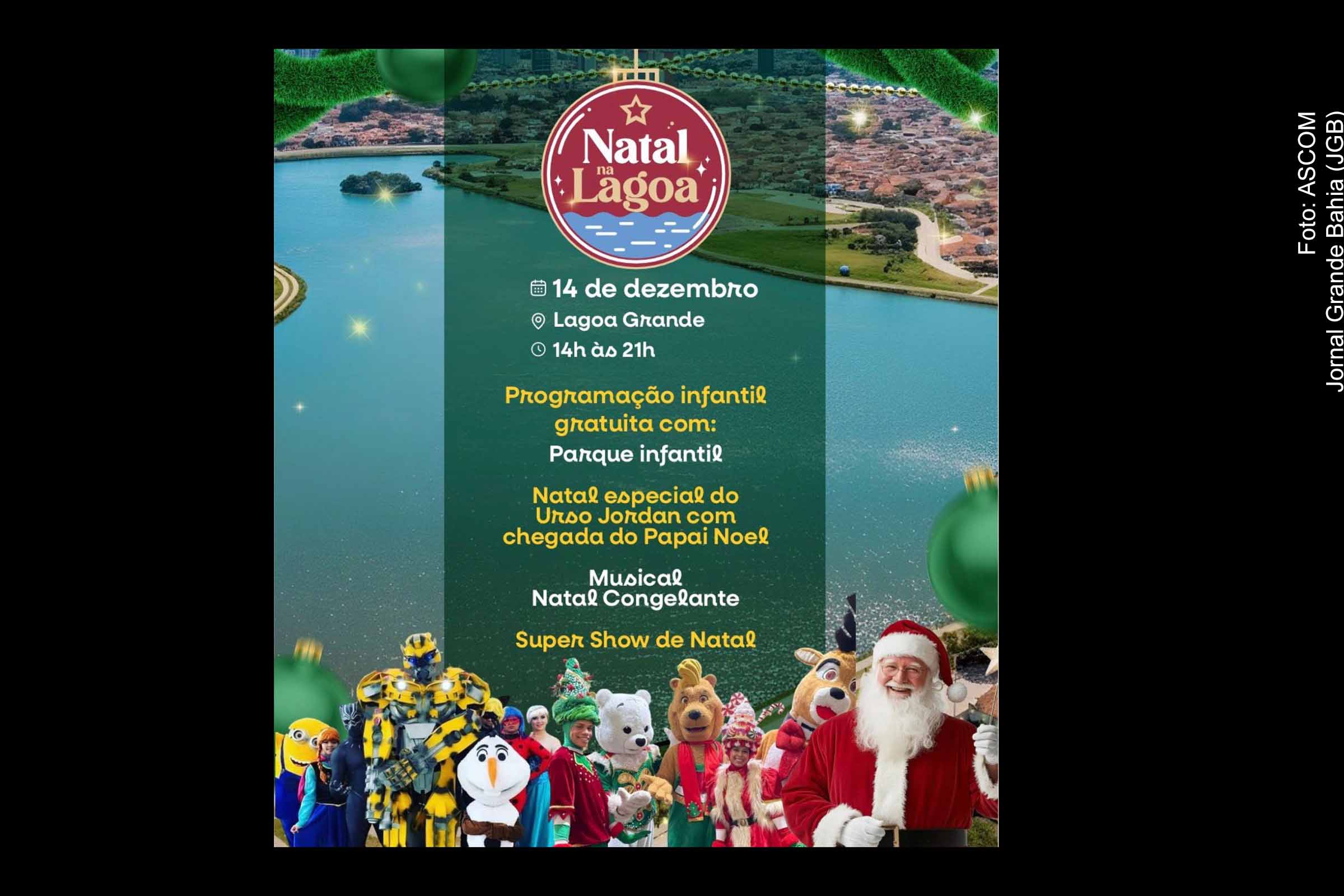 Natal na Lagoa anima o Parque da Lagoa com shows, atrações infantis e programação gratuita para toda a família de Feira de Santana