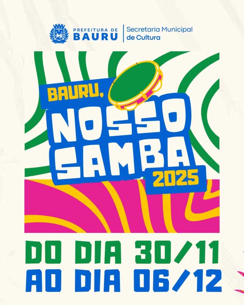 Semana do Samba agita Bauru com shows gratuitos e encerramento com Arlindinho
