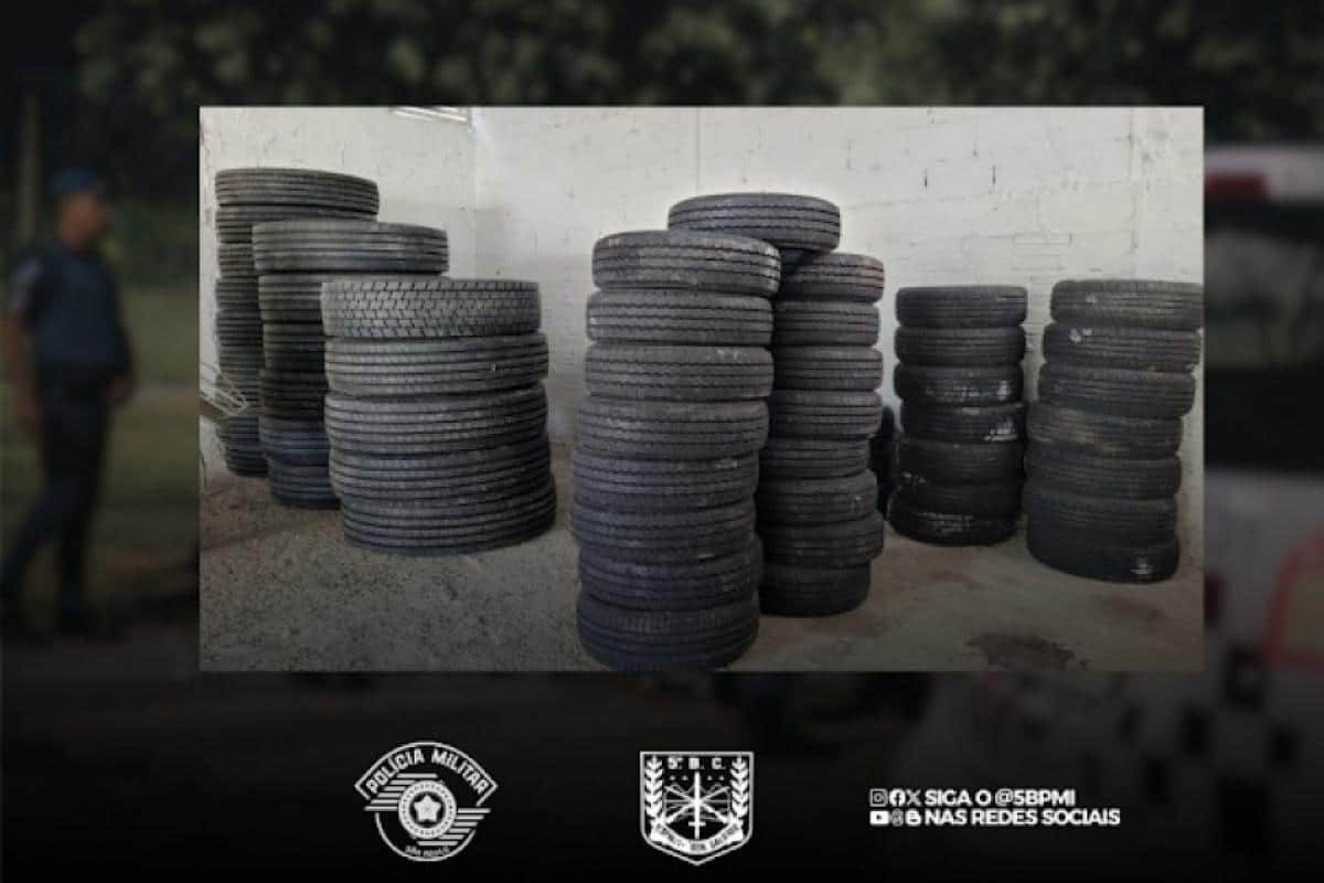 Polícia recupera 67 pneus roubados e apreende motos em Taubaté