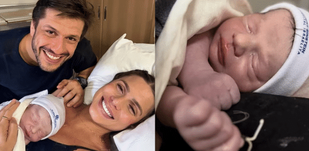 Bia Feres faz relato de parto do 3º filho e mostra foto do bebê com DIU