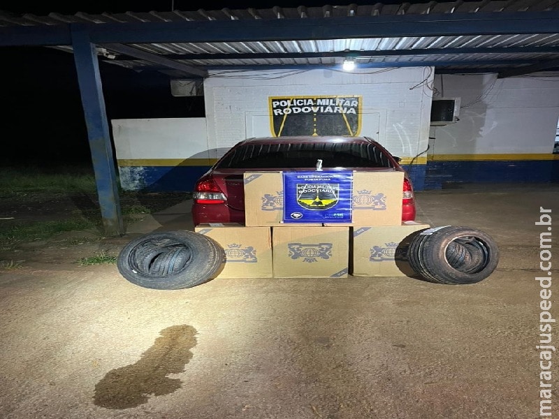 BPMRv apreende pneus e cigarros contrabandeados durante fiscalização na Operação CODESUL II
