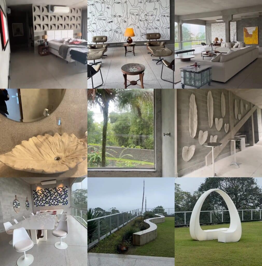 as propriedades da família de Glória Pires; fotos