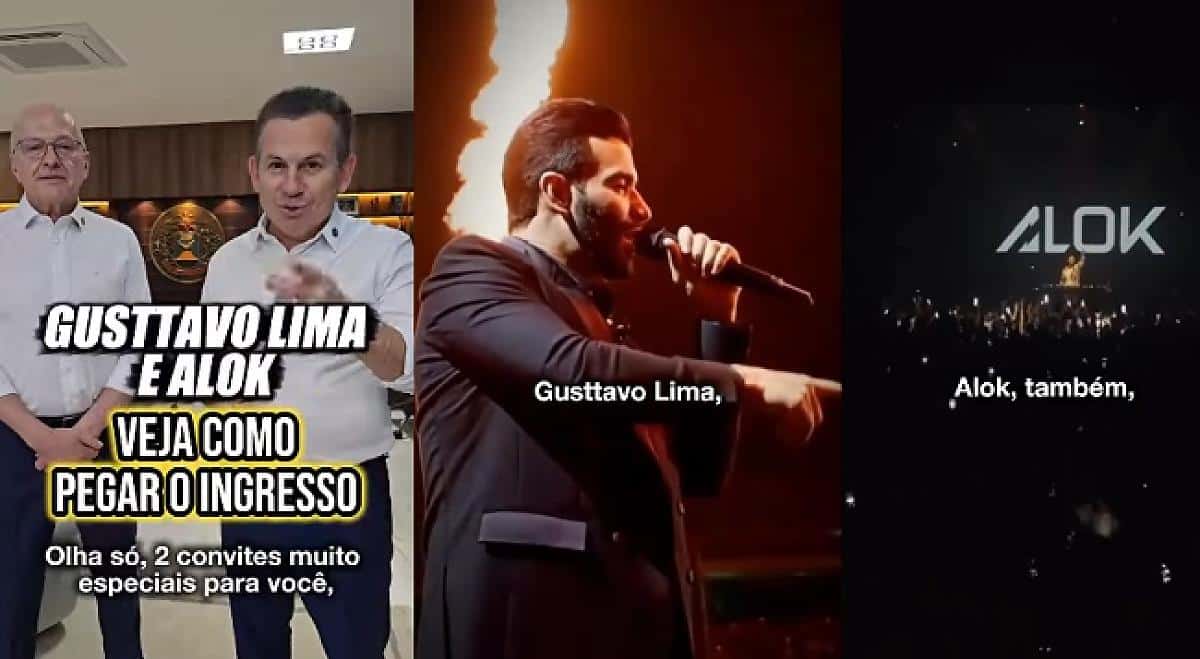 Governo distribui 80 mil ingressos para shows de Gusttavo Lima e Alok