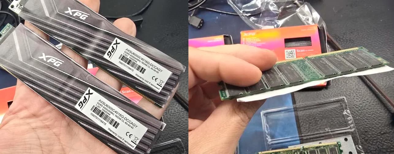 Homem compra memória DDR5 mas recebeu DDR2 com "dissipador" de papel