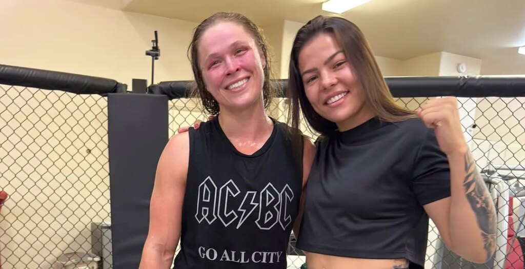 Luana Santos suggests ideal opponent for Ronda Rousey’s final UFC fight after meeting idol