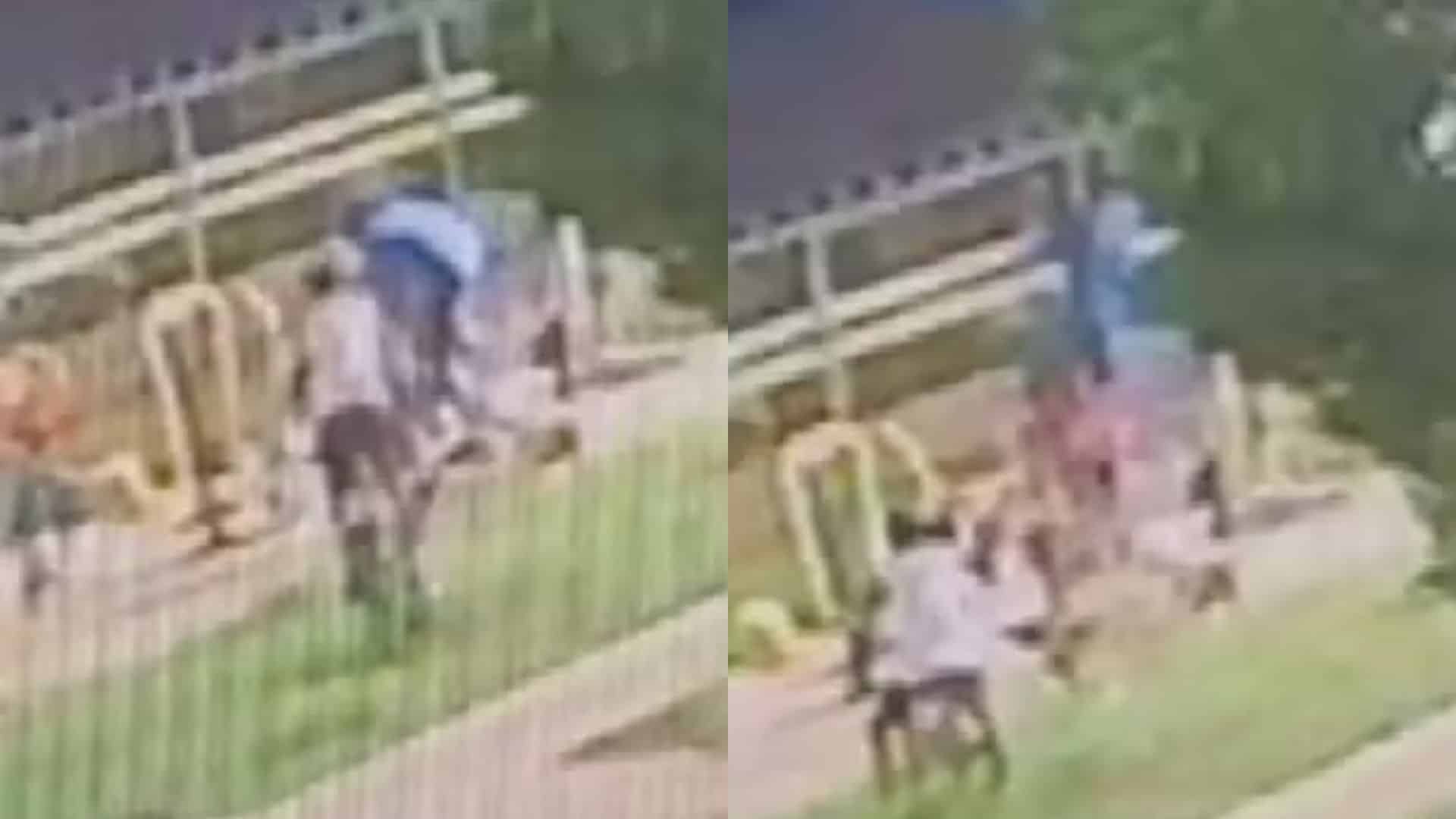 Vídeo registrou quando homem tenta dar salto