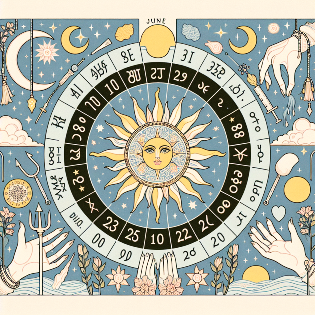 Calendário astrológico de junho de 2026 no Brasil
