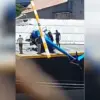 Helicóptero tomba durante pouso em heliponto de frigorífico em Goiânia