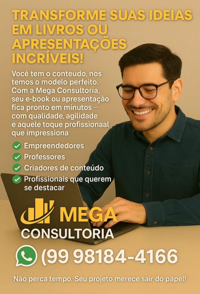 Mega Consultoria aposta em agilidade e profissionalismo para transformar ideias em livros e apresentações