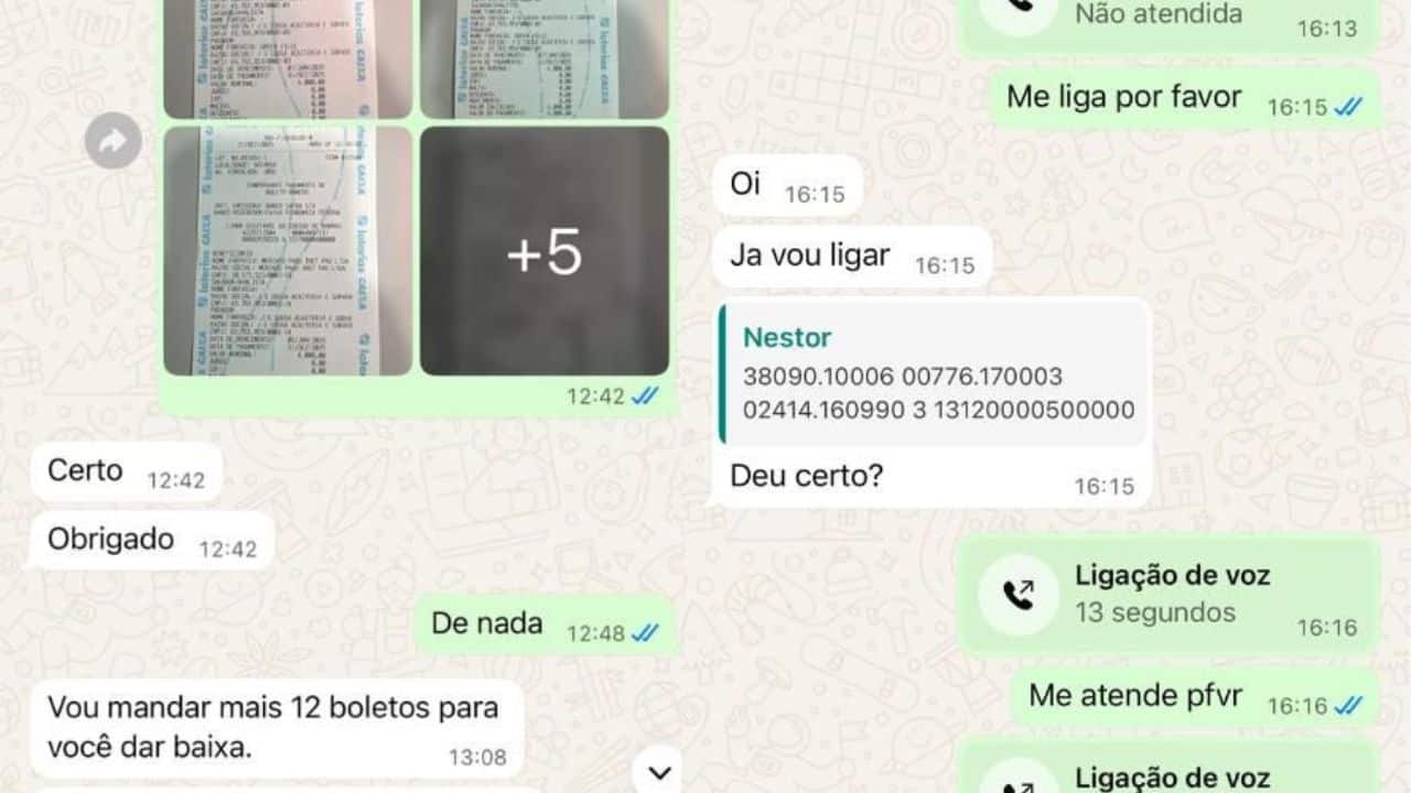 Golpe loteria chefe Lotérica WhatsApp