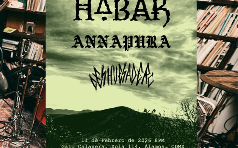 Habak se apresenta com Annapura e Deshuesadero na Cidade do México. MX.