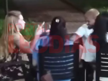 Virginia e Zé Felipe são flagrados juntos com os filhos em lanchonete de Goiânia