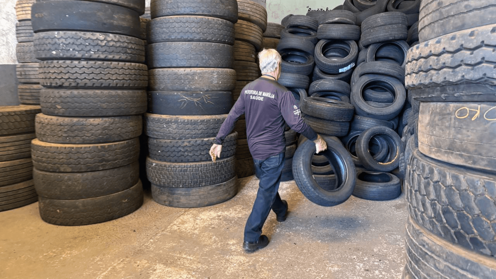 Prefeitura de Marília intensifica trabalho de recolhimento de pneus