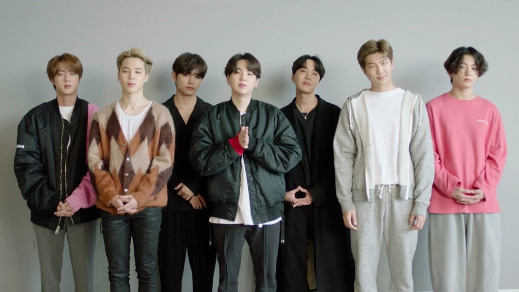 BTS em 2020 (Foto: Handout / Courtesy of MTV via Getty Images)