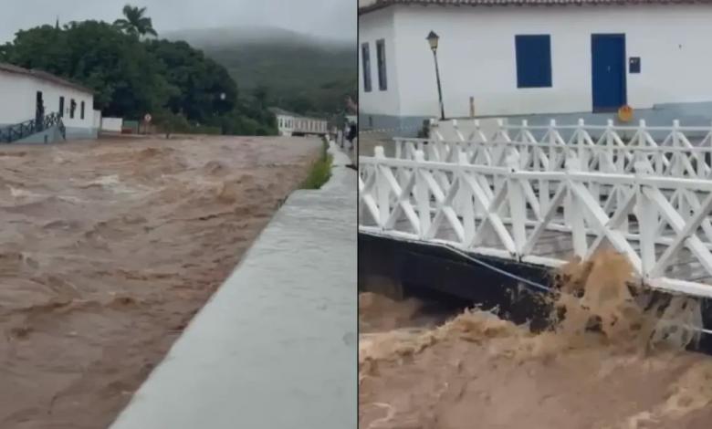 Rio Vermelho transborda e alaga ruas na cidade de Goiás – Jornal Universo On-line