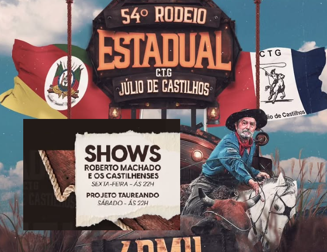 Os castilhenses e "Projeto Taureando" shows 54º Rodeio Estadual do CTG Júlio de Castilhos